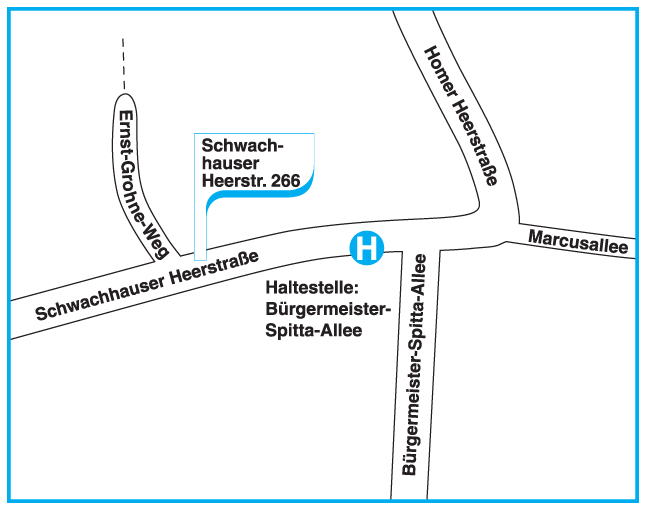 Wegplan zur Geschäftsstelle